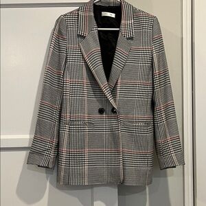 Women's Black and White houndstooth Anine Bing Blazer